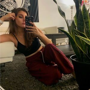 Maroon Star Sweatpants